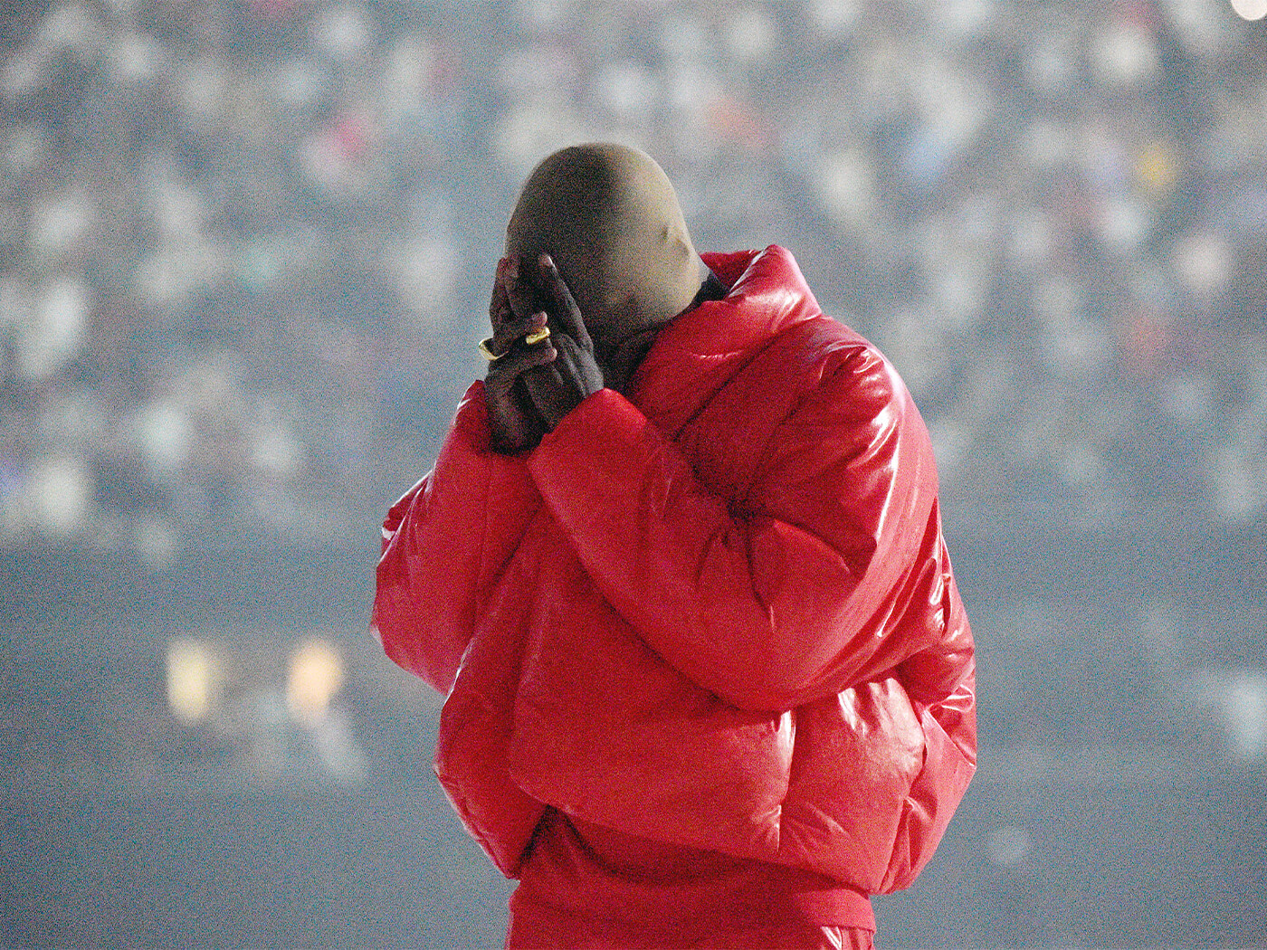 Kanye West at the Donda listenening event